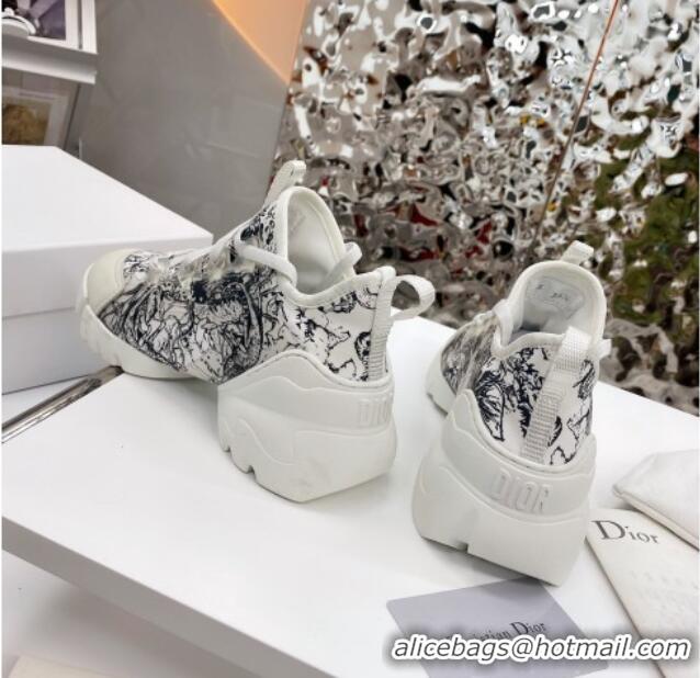 Best Grade Dior D-Connect Sneaker in Zodiac Printed Technical Fabric S17X 2021