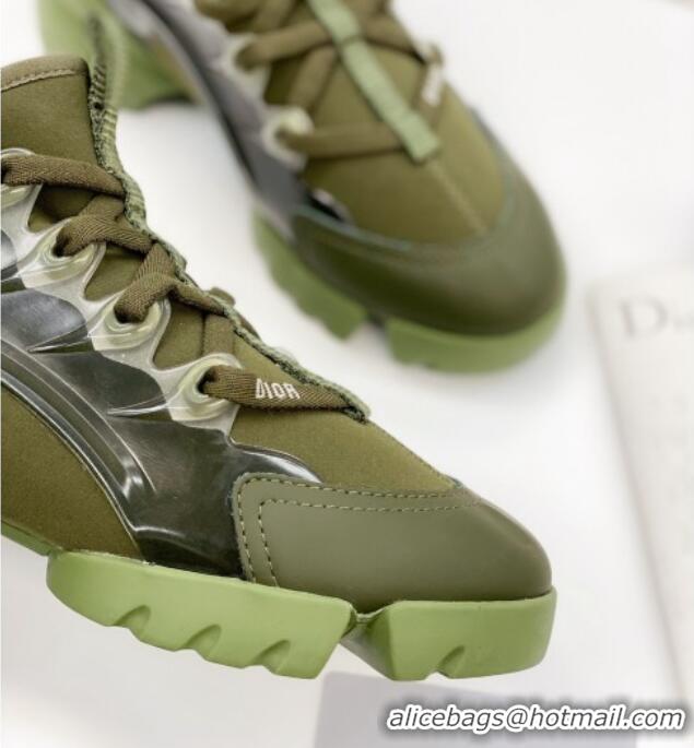 Best Product Dior D-Connect Sneaker in Zodiac Printed Technical Fabric DS3 Green