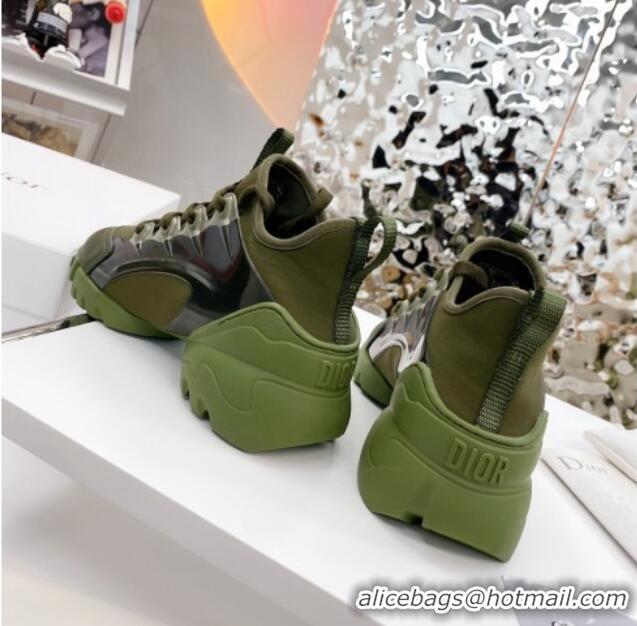 Best Product Dior D-Connect Sneaker in Zodiac Printed Technical Fabric DS3 Green