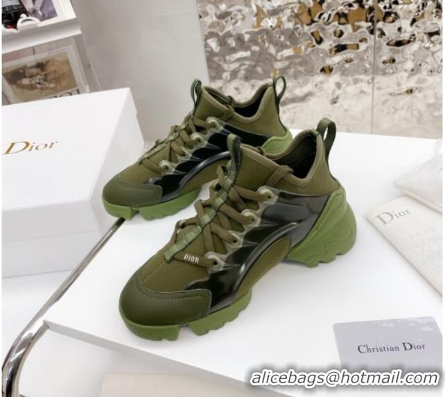 Best Product Dior D-Connect Sneaker in Zodiac Printed Technical Fabric DS3 Green