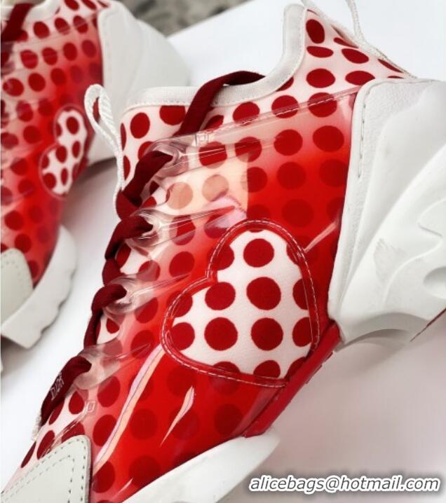 Super Quality Dior D-Connect Sneaker in Zodiac Printed Technical Fabric DS10 Red 2021