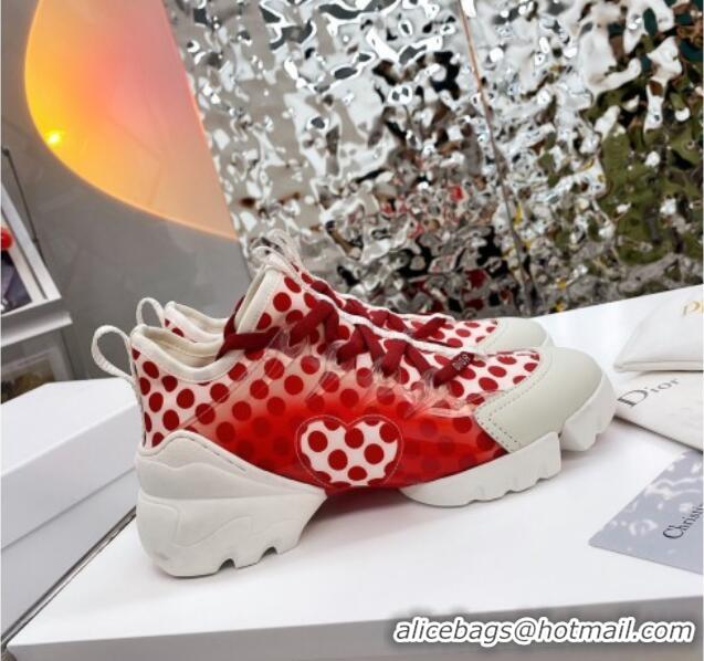 Super Quality Dior D-Connect Sneaker in Zodiac Printed Technical Fabric DS10 Red 2021