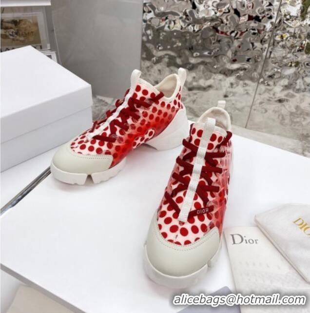 Super Quality Dior D-Connect Sneaker in Zodiac Printed Technical Fabric DS10 Red 2021