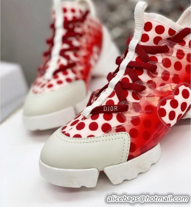 Super Quality Dior D-Connect Sneaker in Zodiac Printed Technical Fabric DS10 Red 2021