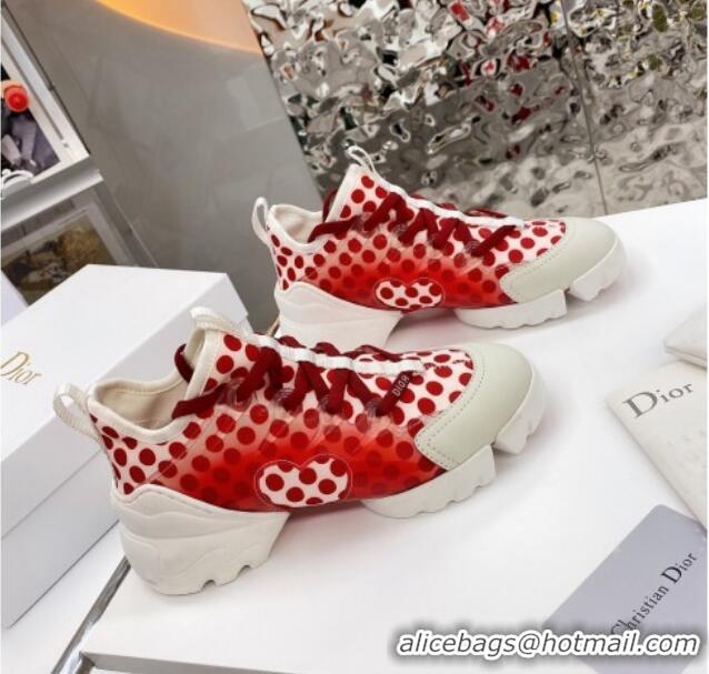 Super Quality Dior D-Connect Sneaker in Zodiac Printed Technical Fabric DS10 Red 2021