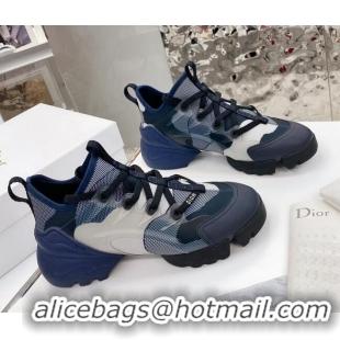 Duplicate Dior D-Connect Sneaker in Zodiac Printed Technical Fabric DS11 Blue 2021