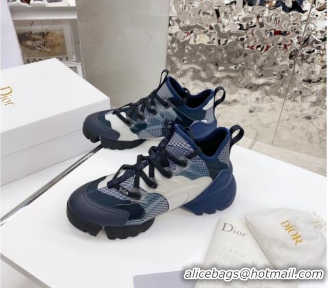 Duplicate Dior D-Connect Sneaker in Zodiac Printed Technical Fabric DS11 Blue 2021