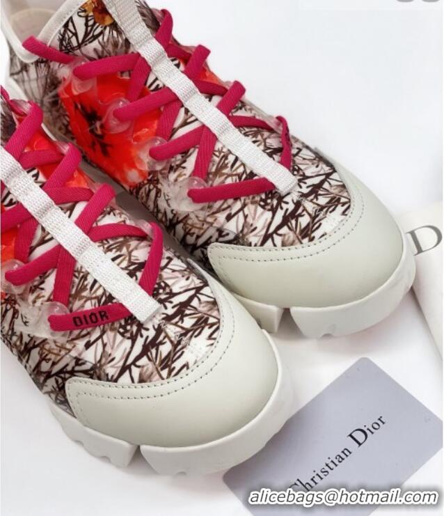 Best Price Dior D-Connect Sneaker in Zodiac Printed Technical Fabric DS12 Red 2021