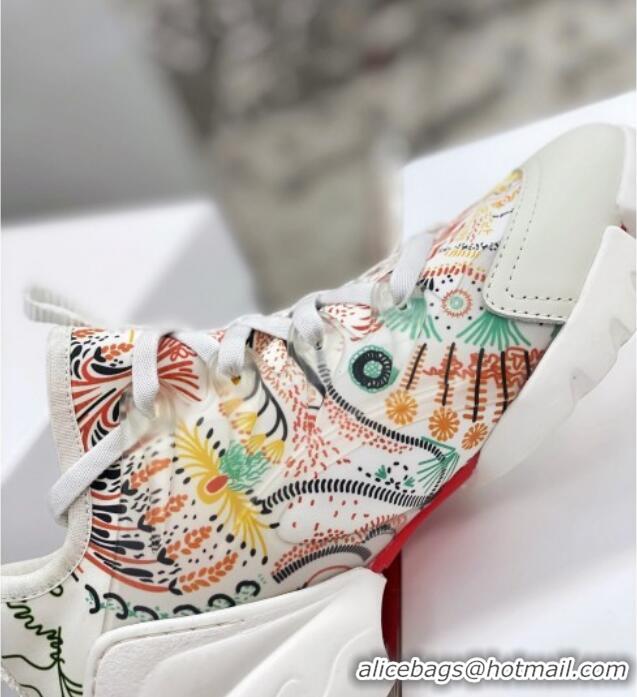 Stylish Dior D-Connect Sneaker in Zodiac Printed Technical Fabric DS13