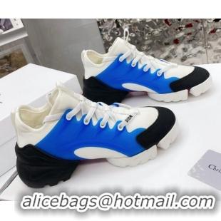 Hot Style Dior D-Connect Sneaker in Technical Fabric DS17 White/Blue 2021