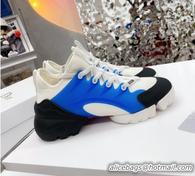 Hot Style Dior D-Connect Sneaker in Technical Fabric DS17 White/Blue 2021