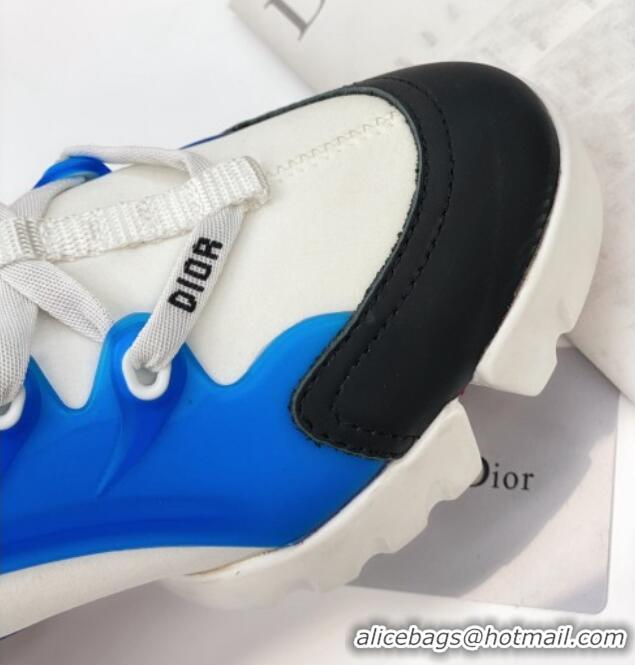 Hot Style Dior D-Connect Sneaker in Technical Fabric DS17 White/Blue 2021