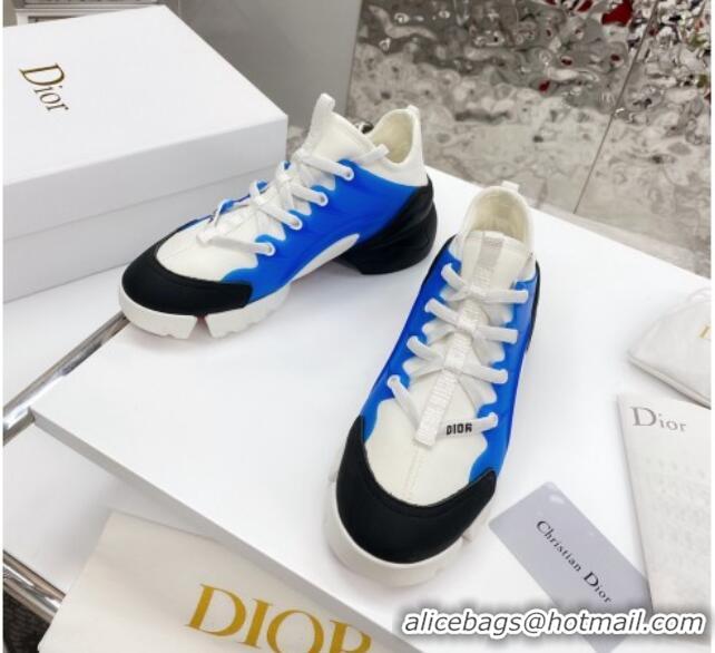 Hot Style Dior D-Connect Sneaker in Technical Fabric DS17 White/Blue 2021