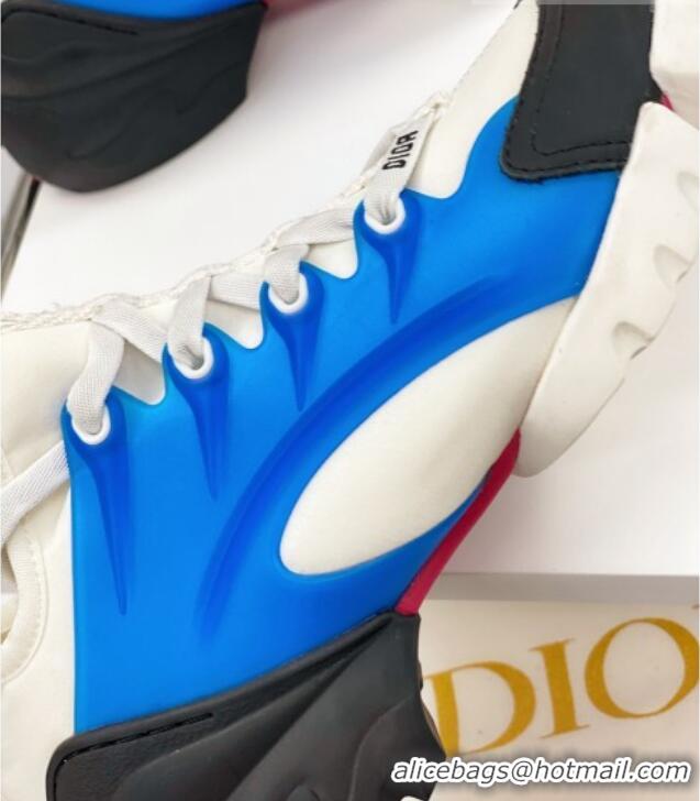 Hot Style Dior D-Connect Sneaker in Technical Fabric DS17 White/Blue 2021