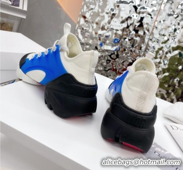 Hot Style Dior D-Connect Sneaker in Technical Fabric DS17 White/Blue 2021