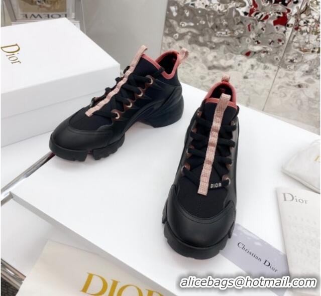 Sumptuous Dior D-Connect Sneaker in Zodiac Printed Technical Fabric DS19 Black/Pink