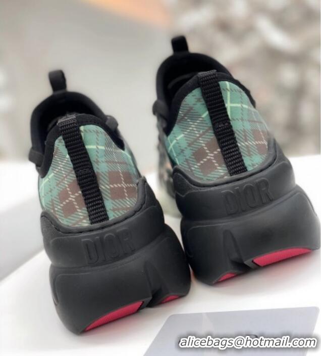 Top Quality Dior D-Connect Sneaker in Plaid Technical Fabric DS21 Green 2021