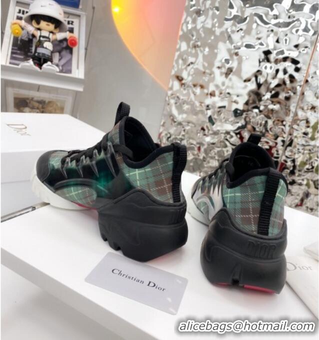 Top Quality Dior D-Connect Sneaker in Plaid Technical Fabric DS21 Green 2021