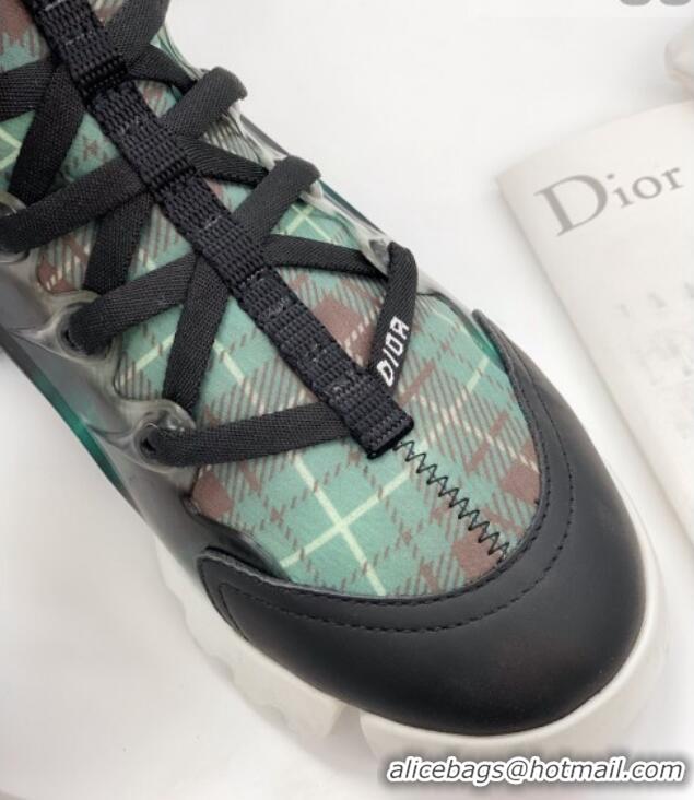 Top Quality Dior D-Connect Sneaker in Plaid Technical Fabric DS21 Green 2021