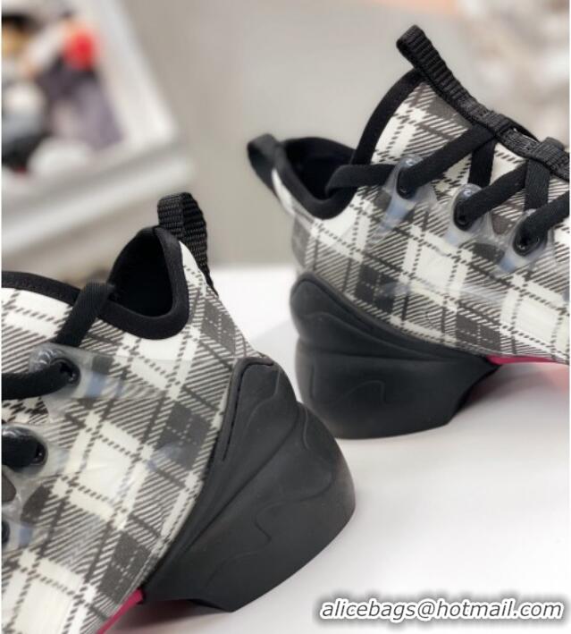 Super Quality Dior D-Connect Sneaker in Plaid Technical Fabric DS22 Black/White 2021