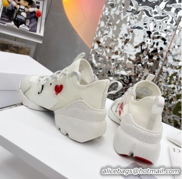 Grade Dior D-Connect Sneaker in Love TAIME Technical Fabric DS24 White 2021