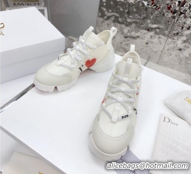 Grade Dior D-Connect Sneaker in Love TAIME Technical Fabric DS24 White 2021