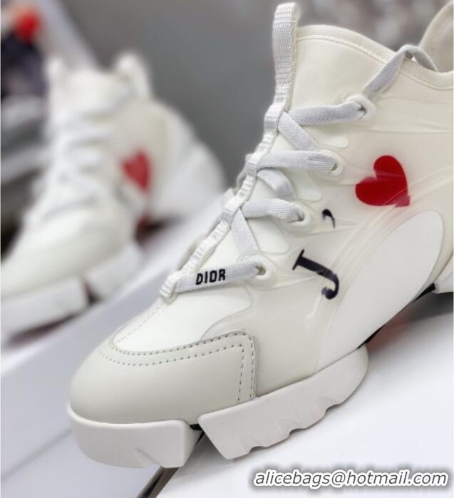 Grade Dior D-Connect Sneaker in Love TAIME Technical Fabric DS24 White 2021