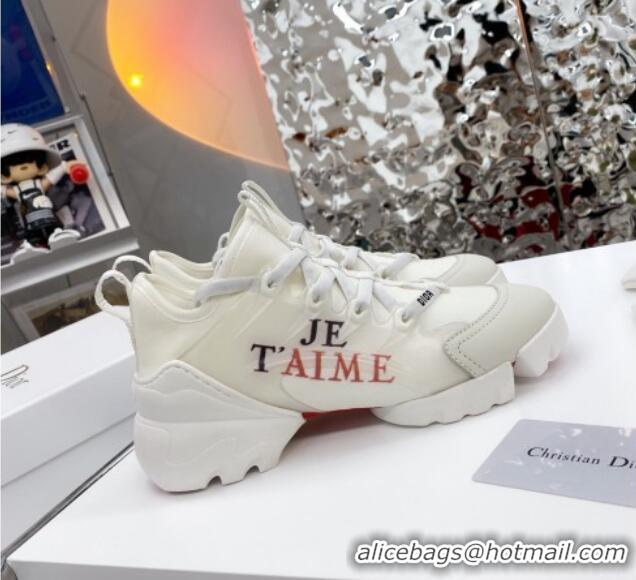 Grade Dior D-Connect Sneaker in Love TAIME Technical Fabric DS24 White 2021