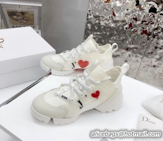 Grade Dior D-Connect Sneaker in Love TAIME Technical Fabric DS24 White 2021