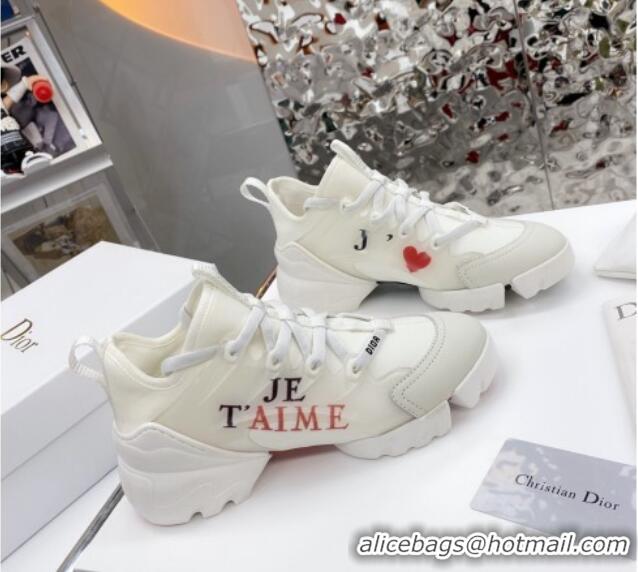 Grade Dior D-Connect Sneaker in Love TAIME Technical Fabric DS24 White 2021