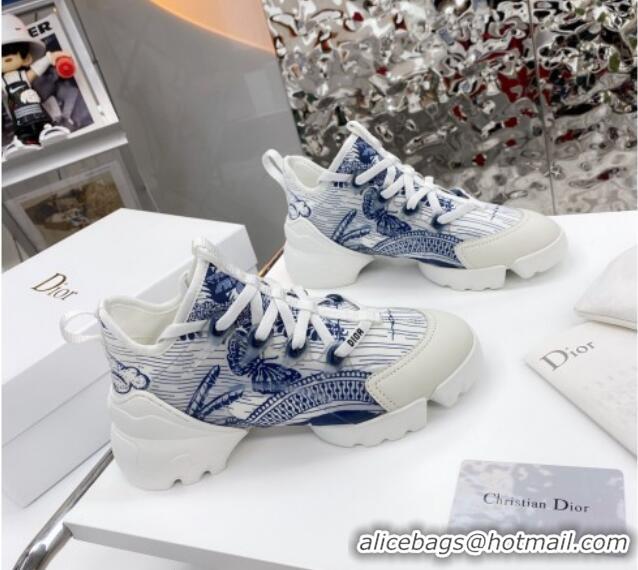 Discount Dior D-Connect Sneaker in Butterfly Printed Technical Fabric DS26 2021