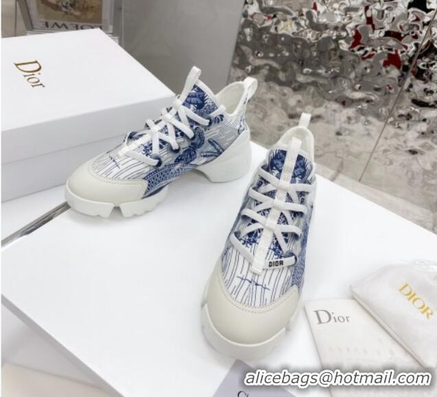 Discount Dior D-Connect Sneaker in Butterfly Printed Technical Fabric DS26 2021