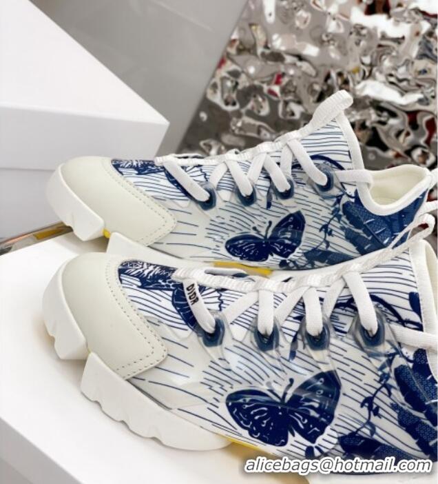 Custom Dior D-Connect Sneaker in Butterfly Printed Technical Fabric DS27 2021