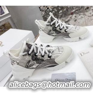 New Style Dior D-Connect Sneaker in Butterfly Printed Technical Fabric DS28