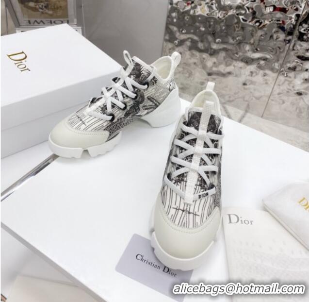 New Style Dior D-Connect Sneaker in Butterfly Printed Technical Fabric DS28