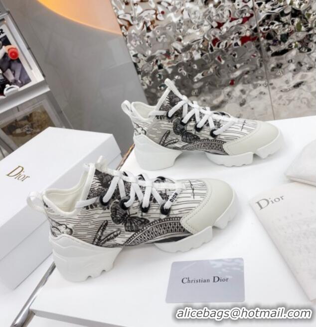 New Style Dior D-Connect Sneaker in Butterfly Printed Technical Fabric DS28