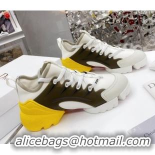 Good Quality Dior D-Connect Sneaker in Technical Fabric DS31 Yellow/White