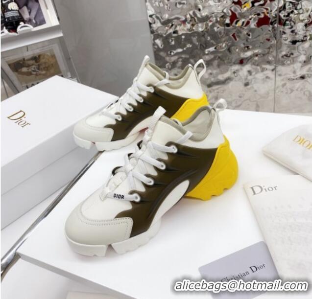 Good Quality Dior D-Connect Sneaker in Technical Fabric DS31 Yellow/White