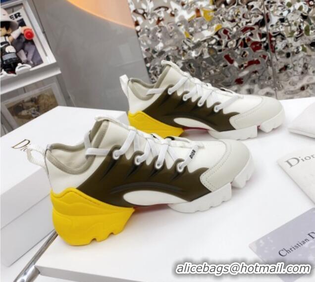 Good Quality Dior D-Connect Sneaker in Technical Fabric DS31 Yellow/White