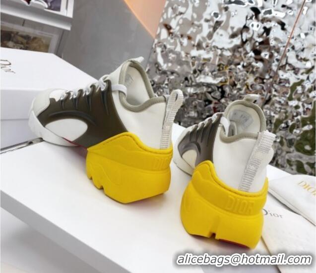 Good Quality Dior D-Connect Sneaker in Technical Fabric DS31 Yellow/White