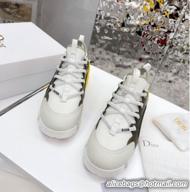 Good Quality Dior D-Connect Sneaker in Technical Fabric DS31 Yellow/White