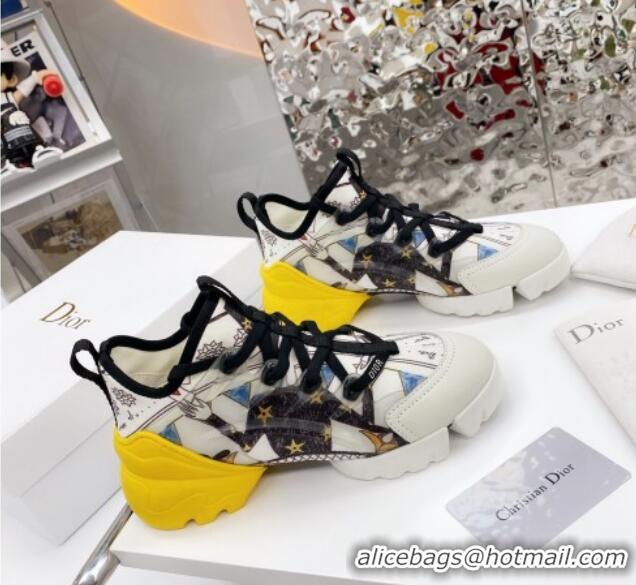 Top Quality Dior D-Connect Sneaker in Printed Technical Fabric DS34