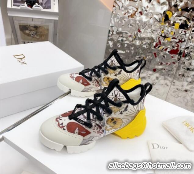 Best Quality Dior D-Connect Sneaker in Dioramour Printed Technical Fabric DS35