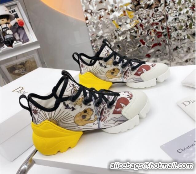 Best Quality Dior D-Connect Sneaker in Dioramour Printed Technical Fabric DS35