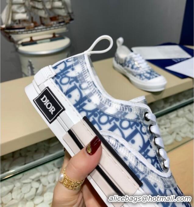 Discount Dior B23 Low-top Sneakers in Blue Oblique Canvas H06001