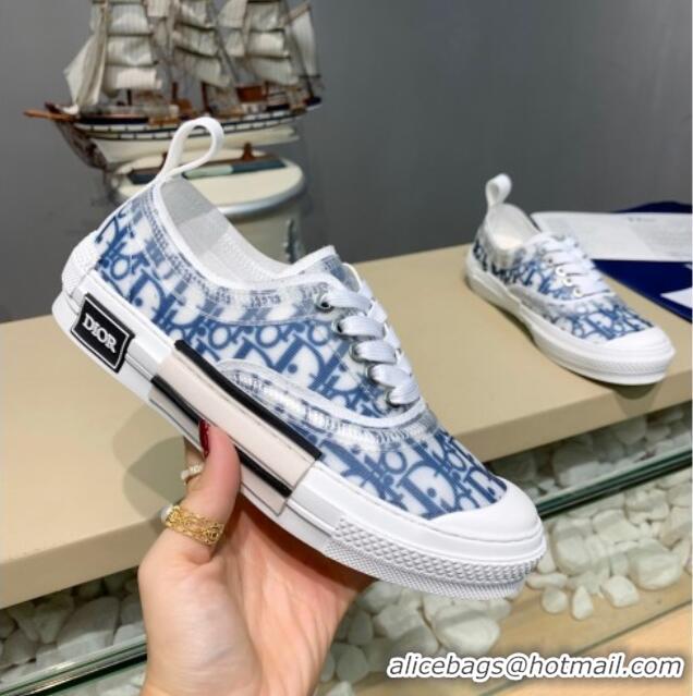 Discount Dior B23 Low-top Sneakers in Blue Oblique Canvas H06001