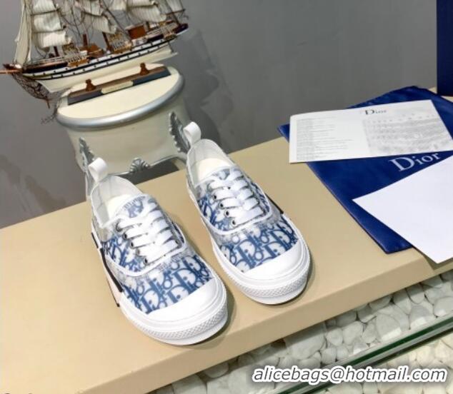 Discount Dior B23 Low-top Sneakers in Blue Oblique Canvas H06001