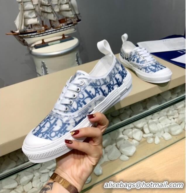 Discount Dior B23 Low-top Sneakers in Blue Oblique Canvas H06001