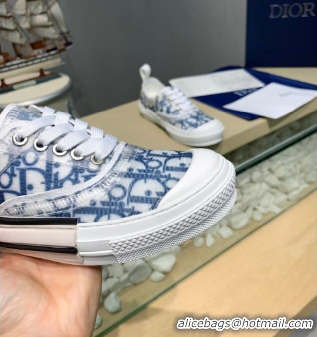 Discount Dior B23 Low-top Sneakers in Blue Oblique Canvas H06001