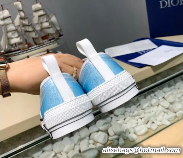 Good Quality Dior B23 Low-top Sneakers in Light Blue Oblique Canvas H06003